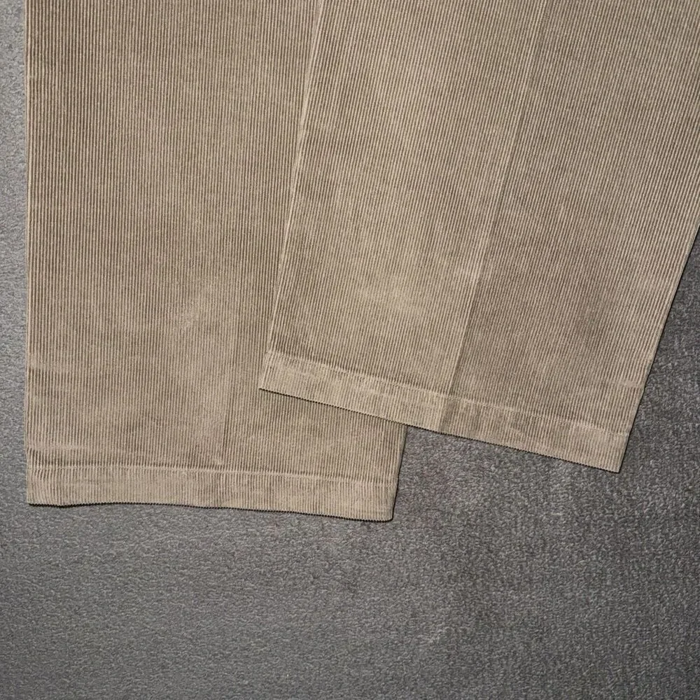 Haggar Corduroy Pants Mens 40x31 (Tag 42) Tan Expandable Waist WPL 386 - Picture 7 of 12